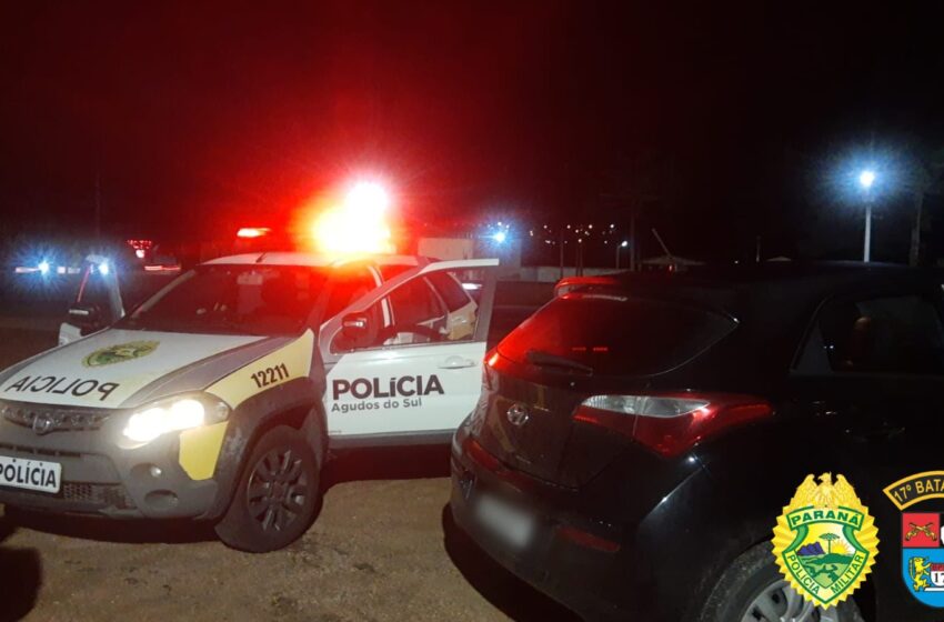  Polícia Militar recupera em FRG, carro roubado em Curitiba