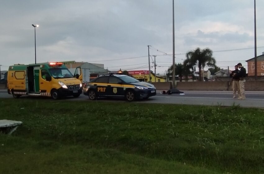  Motociclista morre e garupa fica gravemente ferido em acidente na BR-116 em FRG
