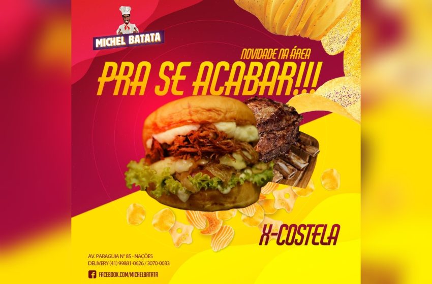  NOVIDADE! X-Costela é o novo lanche do ‘Michel Batata’
