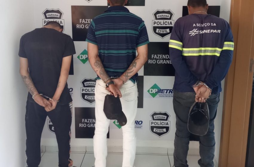  Guarda Municipal de Mandirituba prende trio com carro roubado após furto de casa